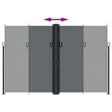 Retractable Side Awning Black 220x1000 cm