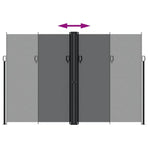 Retractable Side Awning Black 220x1000 cm
