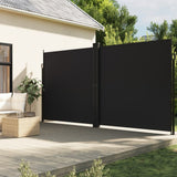 Retractable Side Awning Black 220x1000 cm
