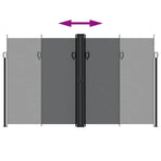 Retractable Side Awning Black 200x1200 cm