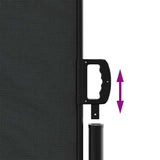 Retractable Side Awning Black 200x1200 cm - Rear View