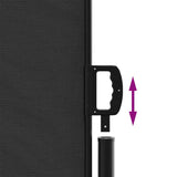 Retractable Side Awning Black 220x1200 cm - Rear View