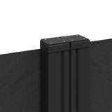 Retractable Side Awning Black 220x1200 cm - Close-Up Angle