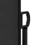 Retractable Side Awning Black 220x1200 cm - Low Angle