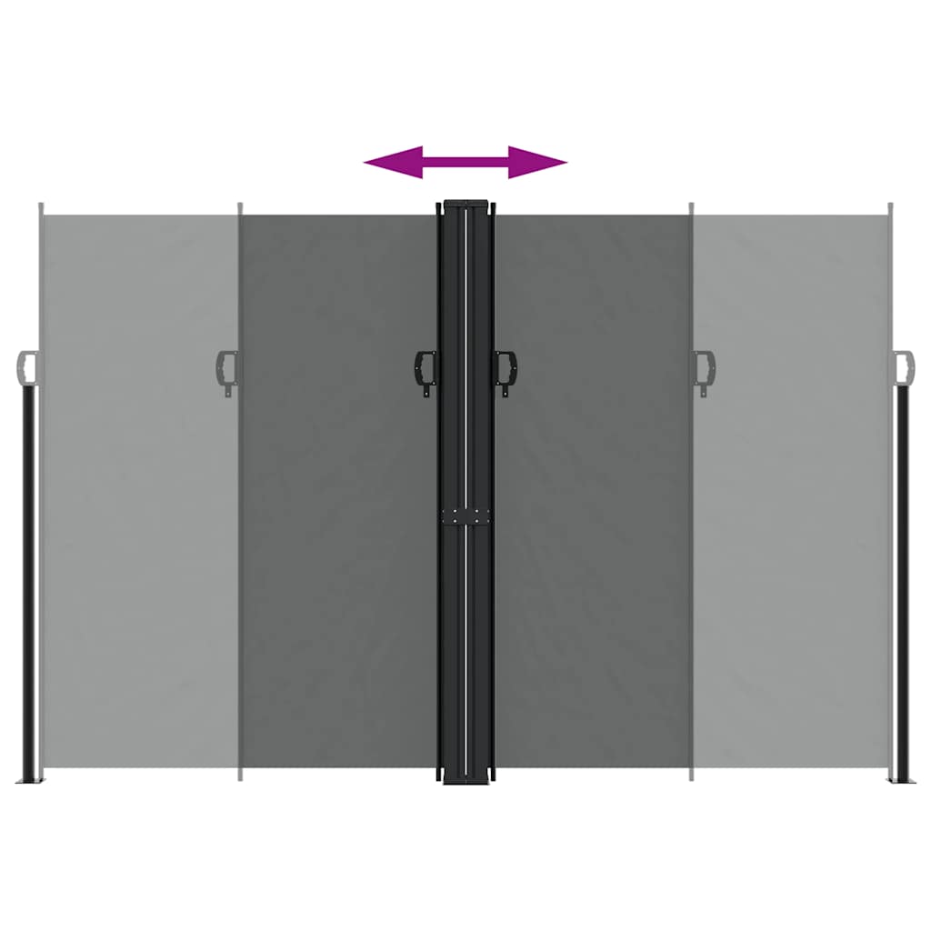 Retractable Side Awning Anthracite 220x1200 cm