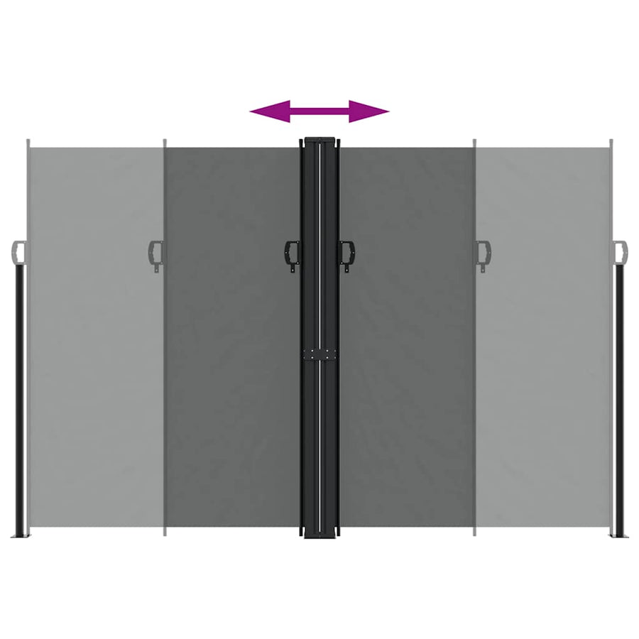 Retractable Side Awning Anthracite 220x1200 cm