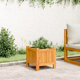 Garden Planter with Liner 31x31x30 cm Solid Wood Acacia - Side View