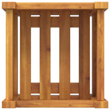 Garden Planter with Liner 31x31x30 cm Solid Wood Acacia