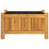 Garden Planter with Liner 54x31x30 cm Solid Wood Acacia - Top-Down View