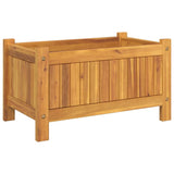 Garden Planter with Liner 54x31x30 cm Solid Wood Acacia - 45-Degree Angle