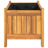 Garden Planter with Liner 54x31x30 cm Solid Wood Acacia