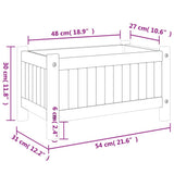 Garden Planter with Liner 54x31x30 cm Solid Wood Acacia - Extra Image