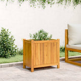 Garden Planter with Liner 54x31x50 cm Solid Wood Acacia - Side View