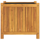 Garden Planter with Liner 54x31x50 cm Solid Wood Acacia