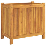 Garden Planter with Liner 54x31x50 cm Solid Wood Acacia - 45-Degree Angle