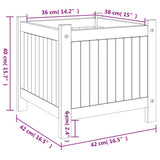 Garden Planter with Liner 42x42x40 cm Solid Wood Acacia