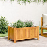 Garden Planter with Liner 80x42x40 cm Solid Wood Acacia - Side View