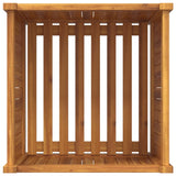 Garden Planter with Liner 50x50x50 cm Solid Wood Acacia - Low Angle