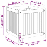 Garden Planter with Liner 50x50x50 cm Solid Wood Acacia