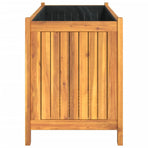 Garden Planter with Liner 99.5x38x50 cm Solid Wood Acacia