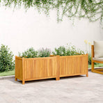 Garden Planter with Liner 153x38.5x50 cm Solid Wood Acacia