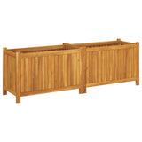 Garden Planter with Liner 153x38.5x50 cm Solid Wood Acacia - 45-Degree Angle