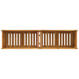Garden Planter with Liner 153x38.5x50 cm Solid Wood Acacia - Low Angle