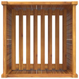Garden Planter with Liner 50x50x75 cm Solid Wood Acacia - Low Angle