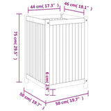 Garden Planter with Liner 50x50x75 cm Solid Wood Acacia - Extra Image