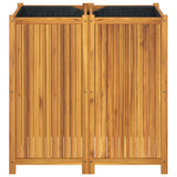 Garden Planter with Liner 100x50x100 cm Solid Wood Acacia