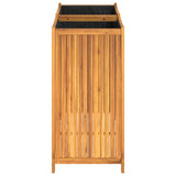 Garden Planter with Liner 100x50x100 cm Solid Wood Acacia - Rear View