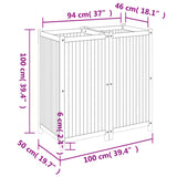 Garden Planter with Liner 100x50x100 cm Solid Wood Acacia - Extra Image