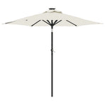 Garden Parasol with Steel Pole White 225x225x212 cm