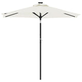 Garden Parasol with Steel Pole White 225x225x212 cm