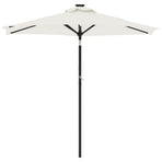 Garden Parasol with Steel Pole White 225x225x212 cm