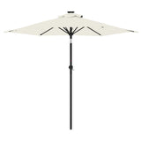 Garden Parasol with Steel Pole White 225x225x212 cm