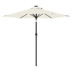 Garden Parasol with Steel Pole White 225x225x212 cm