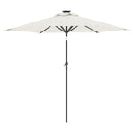 Garden Parasol with Steel Pole White 225x225x212 cm