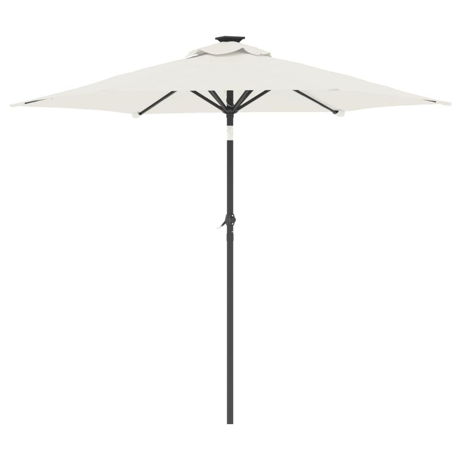 Garden Parasol with Steel Pole White 225x225x212 cm