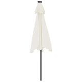 Garden Parasol with Steel Pole White 225x225x212 cm
