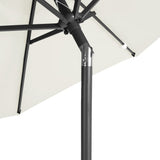 Garden Parasol with Steel Pole White 225x225x212 cm - Close-Up Angle