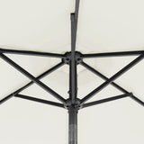 Garden Parasol with Steel Pole White 225x225x212 cm - Extra Image