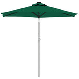 Garden Parasol with Steel Pole Green 225x225x212 cm - Side View