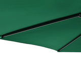 Garden Parasol with Steel Pole Green 225x225x212 cm