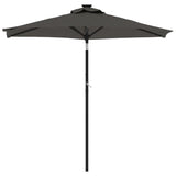 Garden Parasol with Steel Pole Anthracite 225x225x212 cm - Side View