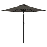 Garden Parasol with Steel Pole Anthracite 225x225x212 cm - Top-Down View
