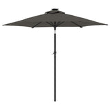 Garden Parasol with Steel Pole Anthracite 225x225x212 cm - 45-Degree Angle