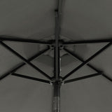 Garden Parasol with Steel Pole Anthracite 225x225x212 cm - Extra Image