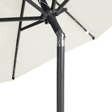 Garden Parasol with LEDs and Steel Pole White 225x225x212cm - Extra Image