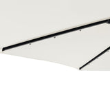 Garden Parasol with LEDs and Steel Pole White 225x225x212cm - Extra Image